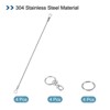 Unique Bargains Lanyard Cable Rope with Key Ring Keychains Silver 4 Pcs - 4 of 4