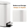 Aoibox Slim Bathroom Trash Can with Lid Soft Close, Stainless Steel Small Garbage Can with Removable Inner Bucket, Step Pedal, Wastebasket for Room - 3 of 4
