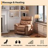 Recliner Chair for Adults, PU Leather Electric Rocker Recliner, 270 Degree Swivel Lounge Chair with Side Pocket, Modern Massage Recliner Chair Sofa - 2 of 4
