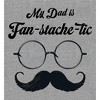 My Dad Is Fan-Tache-Tic Dad Jokes for Father's Day Adult Crew Neck Long Sleeve Tee - 2 of 2