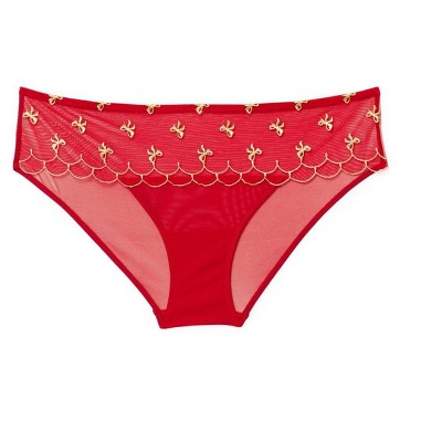 Adore Me Women's Bettie Hipster Panty L / Barbados Cherry Red.