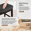 Arceso Bar Stools Set of 4,24 Inch Fabric Counter Height Bar Stools, Saddle Barstools for Kitchen Island with Nailhead Trim Tufted Button, Dark Gray - 4 of 4