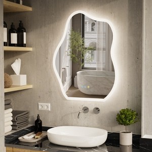 24"x 32" Cloud Shape LED Bathroom Mirror Irregular Dimmable Wall Vanity Mirrors HD - 1 of 4