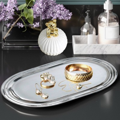 Chrome Plated Stainless Steel Oval Amenity Tray