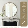 BEAUTYPEAK Round Wall Mirror 24"x24" Antique Beaded Resin Frame Vanity Mirror - 4 of 4