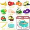 Cutting Play Food Toys for Kids – Pretend Kitchen Set with Fake Fruits & Vegetables, Knife, Cutting Board, Shopping Basket, Educational Toy - 4 of 4