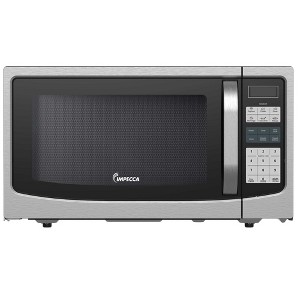 Impecca 1.6 Cu. Ft. Countertop Microwave Oven, 1100W, Sensor Cooking, 12.8-Inch Turntable, Stainless Steel - 1 of 3