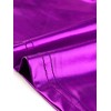 INSPIRE CHIC Women's Party Short Sleeve Mock Neck Holographic Metallic Crop Top - 4 of 4