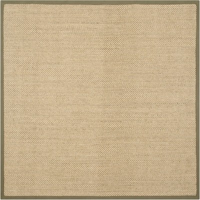 Natural Fiber Nf443 Power Loomed Area Rug - Natural/green - 8'x8 ...