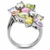 Slickblue Kered Cocktail Ring - Multi-Color CZ in Polished Stainless Steel, Fashion Jewelry for Women, Size 5-10 - 4 of 4