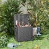 Infurnic Deck Boxes, Portable Storage Box with Waterproof Function for Storage Patio Furniture, Garden Tools, All Weather Use, Black, 22"*17.1"*20.9" - 3 of 4