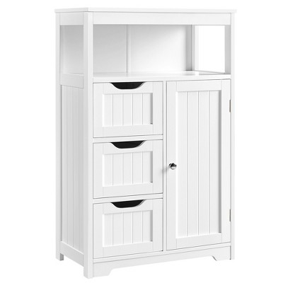 Yaheetech Wooden Floor Cabinet Free Standing Storage Organizer for Living Room