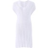 Girls Cut Out Crochet Coverup V Neck Short Sleeve Beach Dress Summer Swimwear Beachwear for 4-13Y - 2 of 3