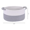 Unique Bargains Woven Handles Shelf Closet Storage Basket - 2 of 4