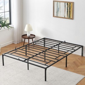 WhizMax Queen Metal Platform Bed Frame, Noise Free, Anti-Sliding Slats, 800LBS Capacity, Under Storage, No Box Spring, Black - 1 of 4