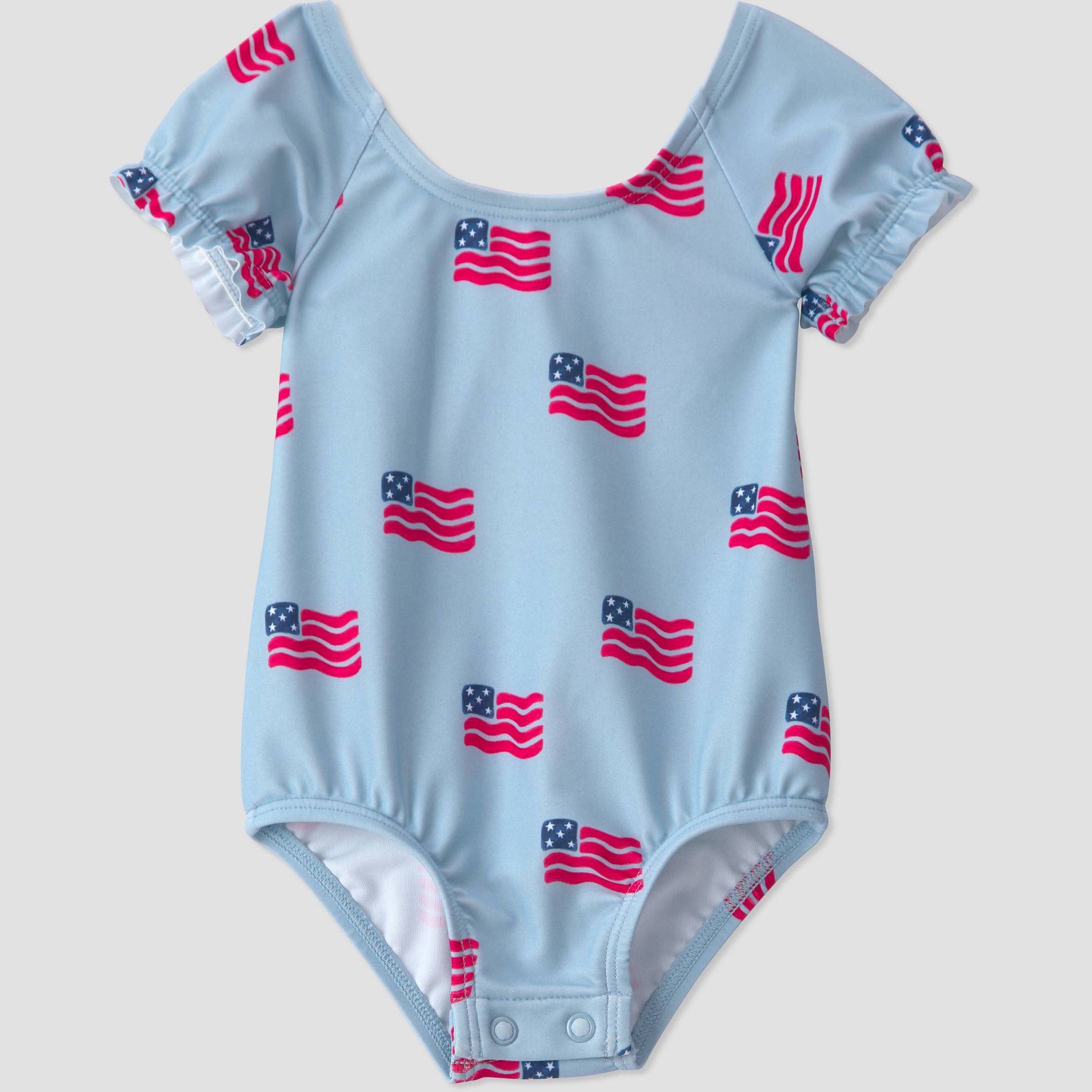 Carter's Just One You® Baby Girls' Americana Flag One Piece Swimsuit - Red/Light Blue