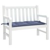 Garden Bench Cushion Navy Blue Oxford fabric (100% polyester) vidaXL - 3 of 4
