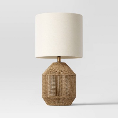 Rattan Accent Table Lamp Brown (Includes LED Light Bulb)- Threshold™