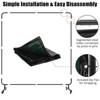 Flame-Resistant 3-Panel Welding Screen ¨C Transparent Green PVC Safety Curtain with Steel Frame & Lockable Swivel Casters - 3 of 4