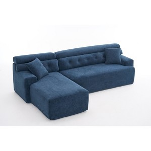 TiramisuBest LY-003 Beige White Deep Seat Compression Sofa 3 Seater with Beige for sofa - 1 of 4