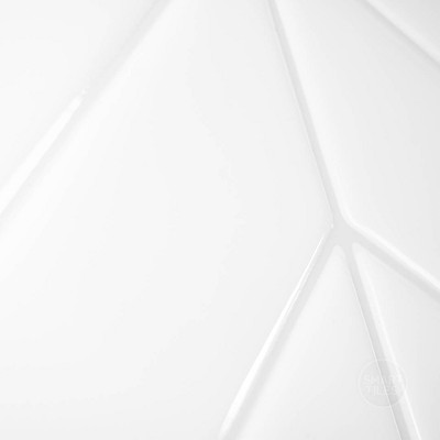 White Chevron Peel and Stick Gel Backsplash Tile