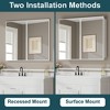 Elise Recessed or Surface-Mount Bathroom Medicine Cabinet with Mirror, Adjustable Tempered Glass Shelves & Reversible Door - 3 of 4