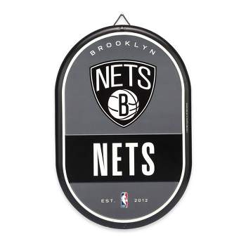 NBA Brooklyn Nets Embossed Metal Pill Wall Sign