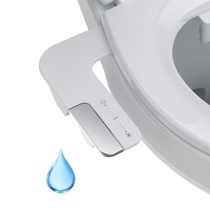 Bidet Attachment for Toilet, Self-Cleaning Dual Nozzle with Adjustable Water Pressure, Rear Wash Toilet Seat Attachment, - 1 of 4