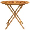 vidaXL Garden Table Brown Solid eucalyptus wood with oil finish Medium - 4 of 4