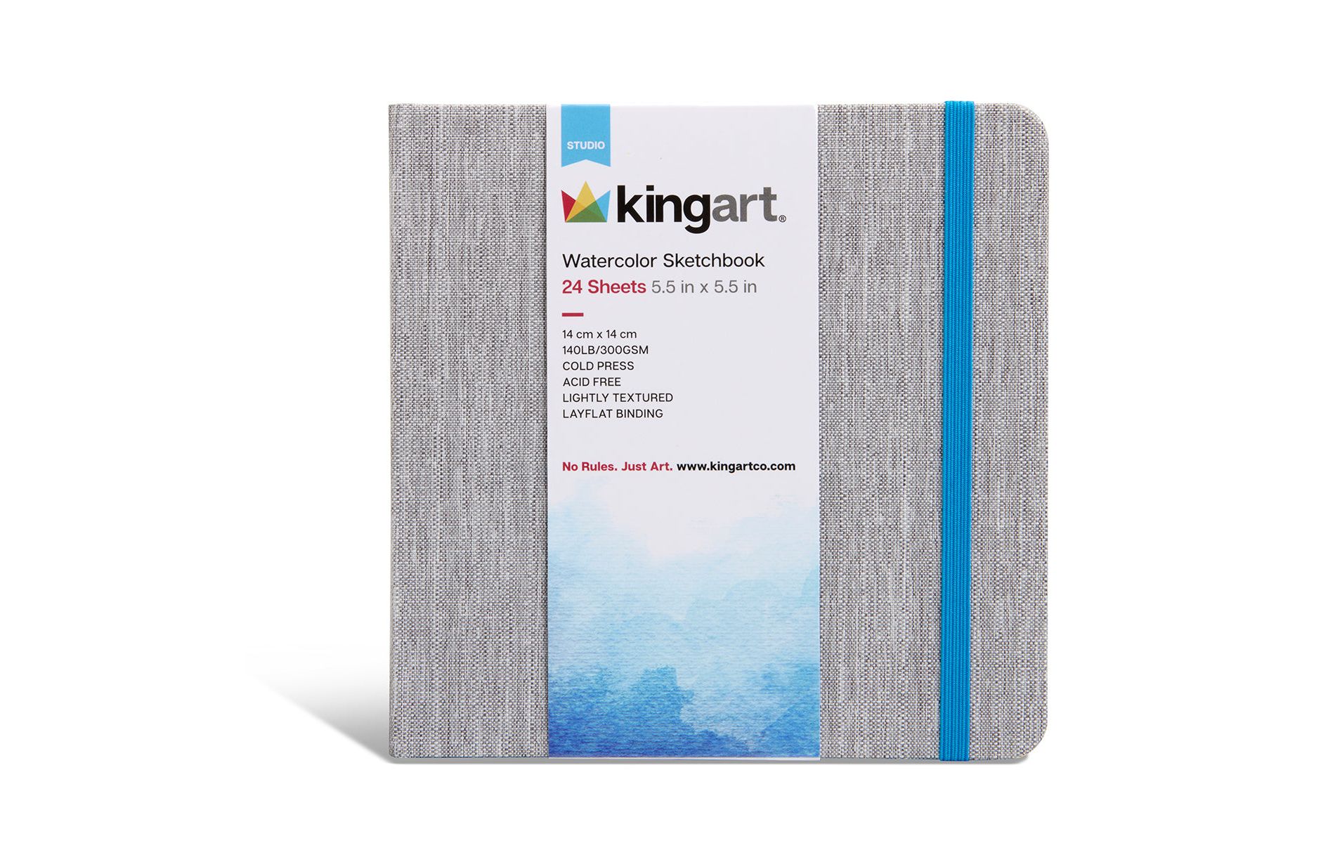 KINGART Watercolor Paper Sketchbook 5.5x5.5 24 Pages