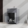 ChicFurnit Bathroom Storage Cabinets Bathroom Floor Storage Cabinet Functional Bathroom Cabinet with Drawer for Bathroom, Gray, 23.6"*18.1"*34" - 2 of 4