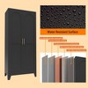 Hrinhom 61"H Metal Storage Cabinet with Doors and Adjustable Shelves - 2 of 4