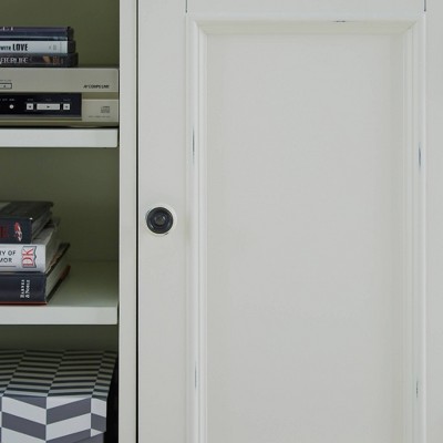 Dover 56" White Poplar Entertainment Center with Adjustable Shelves