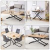 NicBex 31.5 Inch Octagonal Coffee Table Simple Modern Dining Table with Wooden Tabletop and Metal Base for Living Room, Dining Room - 2 of 4