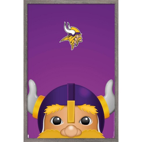 Trends International Nfl Minnesota Vikings - Neon Helmet 23 Framed Wall  Poster Prints White Framed Version 22.375 X 34 : Target