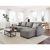 112'' Sectional Sofa with Storage Seats,6 Seat Convertible U Shaped Sofa with Large Reversible Chaise, Linen Fabric Modular Sofa - 4 of 4
