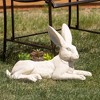 Sullivans 11.75" Reclining Cream Hare Planter, Resin - 3 of 3