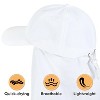 Tirrinia Mens Sun Hat with Neck Flap Cover, Foldable Hat for Outdoor Fishing Hiking, One Hat Double Use - 4 of 4