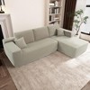 Cloud Plush Corduroy L-Shaped Modular Sectional Sofa with Chaise Lounge, No Assembly, and Plush Fabric - 2 of 4