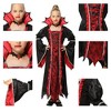 Garvee Vampire Queen Costume - Hexagonal Fan Tie Accessory, Royal Vampire Suit(Dark Red,T) - 2 of 4
