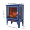 NAYSAYE Indoor Fireplace Freestanding Stove with Fire Effect and Panoramic View for Living Room, Aqua Blue, 14.2"*8"*18" - 4 of 4