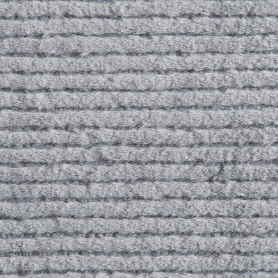 Gray Ribbed Reversible Fleece Sherpa Throw Blanket