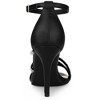 Allegra K Women's Open Toe Rhinestone Strappy Ankle Strap Stiletto Heels Sandals - 3 of 4