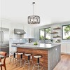 Chloe Lighting Navy Farmhouse 5 Light Antique Wood Finish Ceiling Pendant 21" Wide - 3 of 4