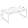 Vynxaria Executive Office Desk, Modern Computer Workstation with Thick Metal Frame, Business Furniture for Home Office - 3 of 4