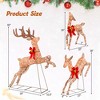 Costway 3 PCS Lighted Christmas Reindeer Family Set Holiday Decoration with 255 Lights - 3 of 4
