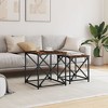 vidaXL Nesting Coffee Tables 2 pcs Smoked Oak Engineered Wood - 3 of 4