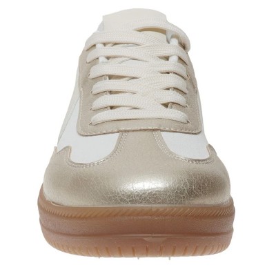 Женские кроссовки Outwoods Womens Giana 5 Gum Sole Lace Up Fashion Sneakers- Gold (8) — фото 4
