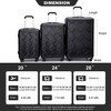 Kumasinova 8Pcs Hardshell Luggage Set,Lightweight ABS Suitcases with Travel Bag&4 Storage Set,Airline-Approved Spinner Suitcase,20/24/28" - 3 of 4
