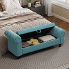 NicBex Modern 64.5" Tufted Storage Bench with Velvet Upholstery for Bedroom and Living Room - 3 of 4
